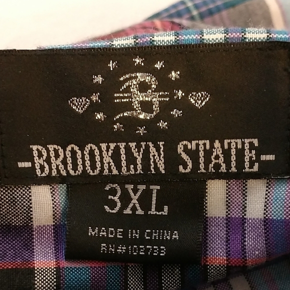 Brooklyn State Plaid Casual Button Down - Picture 5 of 6